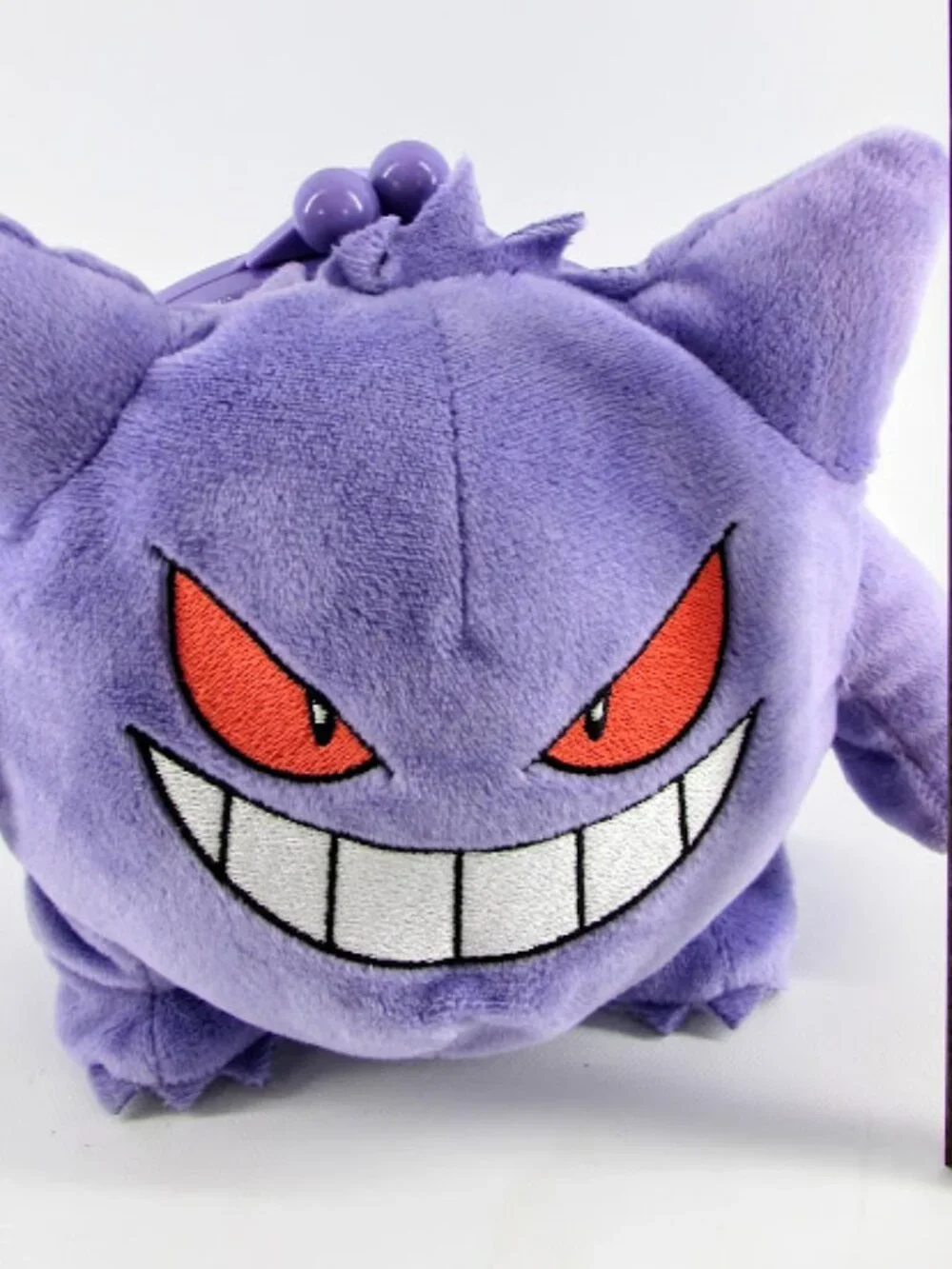 Pokémon Gengar Gamaguchi Plush Purse with Clasp Purple Pocket Monster No Cord